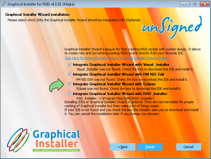 Graphical Installer with Eclipse / EclipseNSIS