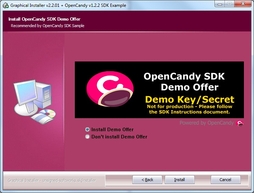 OpenCandy SDK can be easily integrated into Graphical Installer